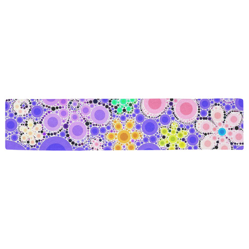 Bubble Flowers Table Runner 16x72 inch