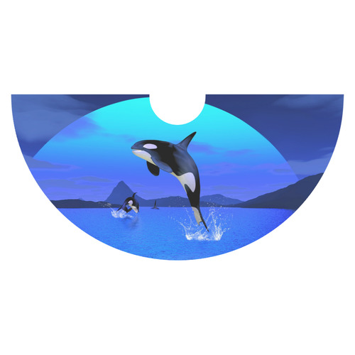 A Orca Whale Enjoy The Freedom Sleeveless Ice Skater Dress (D19)