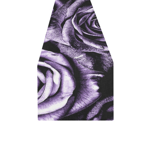 Vintage Purple Roses Table Runner 16x72 inch