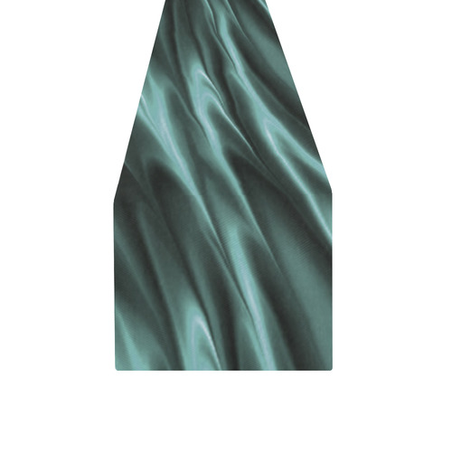 Elegant Teal Waves Table Runner 14x72 inch