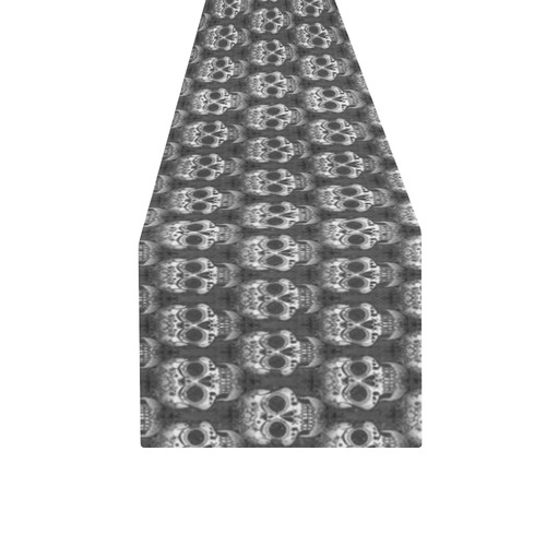 new skull allover pattern 3 by JamColors Table Runner 16x72 inch