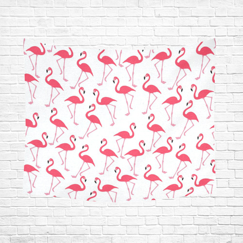 flamingos Cotton Linen Wall Tapestry 60"x 51"