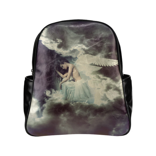 Sad Angel in Paradise Sky Multi-Pockets Backpack (Model 1636)
