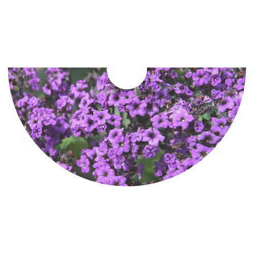 Purple Flowers Sleeveless Ice Skater Dress (D19)