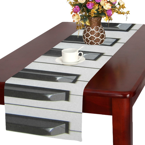 3D Piano Keys Table Runner 16x72 inch