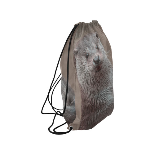 sweet young otter Small Drawstring Bag Model 1604 (Twin Sides) 11"(W) * 17.7"(H)