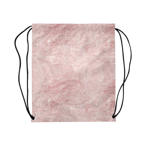 italian Marble, Rafaello Rosa, pink Large Drawstring Bag Model 1604 (Twin Sides)  16.5"(W) * 19.3"(H)