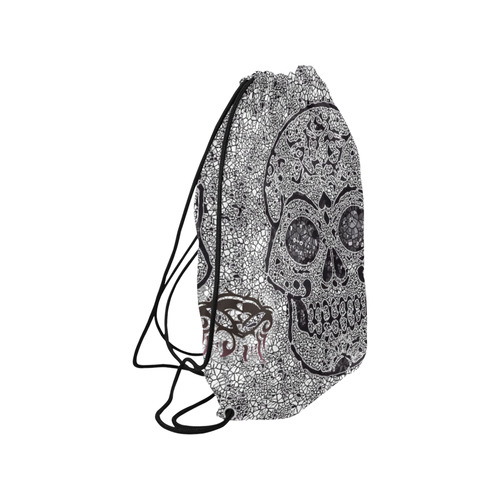 Mosaic Skull Medium Drawstring Bag Model 1604 (Twin Sides) 13.8"(W) * 18.1"(H)