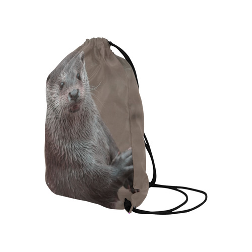 sweet young otter Large Drawstring Bag Model 1604 (Twin Sides)  16.5"(W) * 19.3"(H)