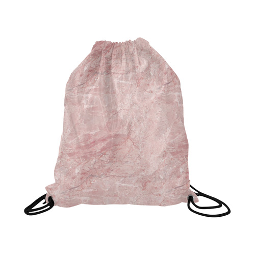italian Marble, Rafaello Rosa, pink Large Drawstring Bag Model 1604 (Twin Sides)  16.5"(W) * 19.3"(H)