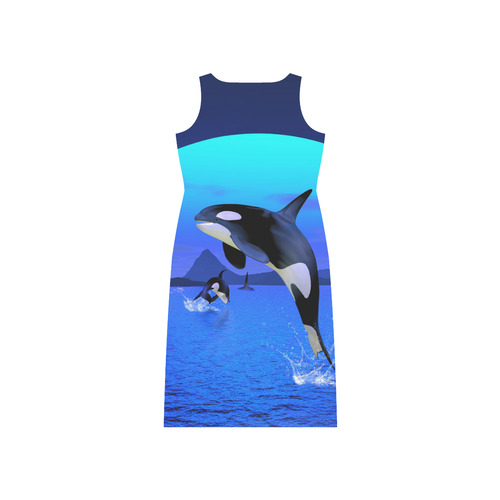 A Orca Whale Enjoy The Freedom Phaedra Sleeveless Open Fork Long Dress (Model D08)