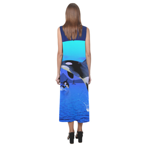 A Orca Whale Enjoy The Freedom Phaedra Sleeveless Open Fork Long Dress (Model D08)