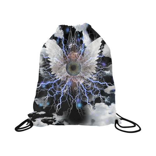 Winged Eye Large Drawstring Bag Model 1604 (Twin Sides)  16.5"(W) * 19.3"(H)