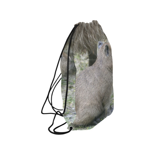 capybara baby Medium Drawstring Bag Model 1604 (Twin Sides) 13.8"(W) * 18.1"(H)