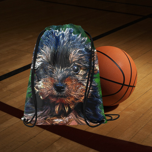 animal artstudion 14416 puppy Large Drawstring Bag Model 1604 (Twin Sides)  16.5"(W) * 19.3"(H)