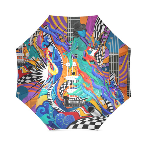 Best Music Gift Guitar Musician By Juleez Foldable Umbrella (Model U01)