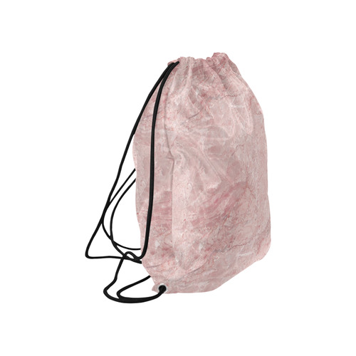 italian Marble, Rafaello Rosa, pink Large Drawstring Bag Model 1604 (Twin Sides)  16.5"(W) * 19.3"(H)