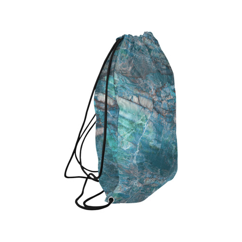 Marble - siena turchese Small Drawstring Bag Model 1604 (Twin Sides) 11"(W) * 17.7"(H)