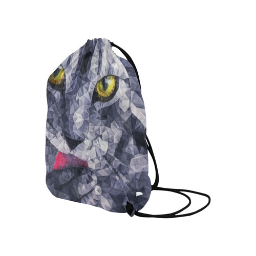 cat tongue Large Drawstring Bag Model 1604 (Twin Sides)  16.5"(W) * 19.3"(H)