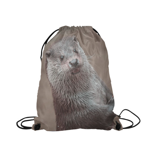 sweet young otter Large Drawstring Bag Model 1604 (Twin Sides)  16.5"(W) * 19.3"(H)