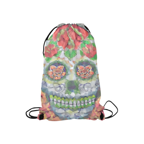 Polygon Skull Small Drawstring Bag Model 1604 (Twin Sides) 11"(W) * 17.7"(H)