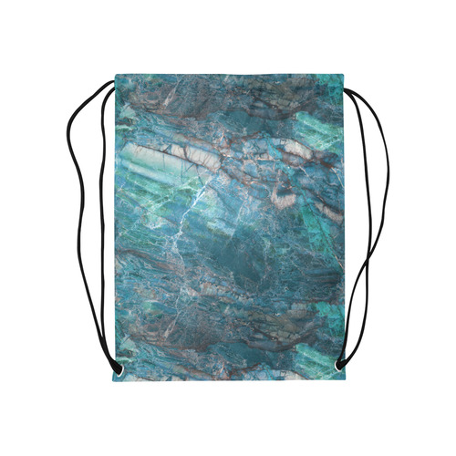 Marble - siena turchese Medium Drawstring Bag Model 1604 (Twin Sides) 13.8"(W) * 18.1"(H)