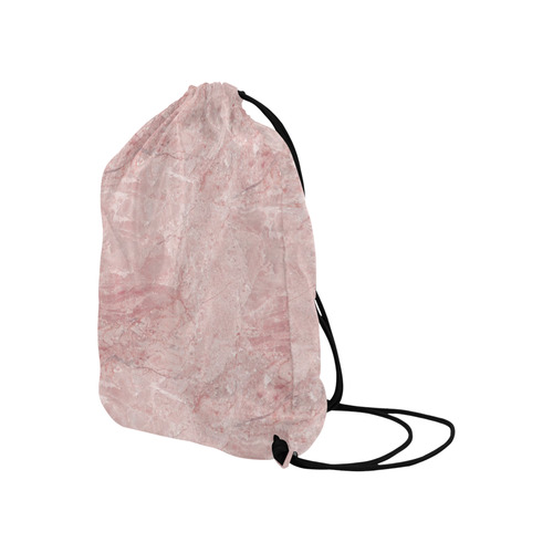 italian Marble, Rafaello Rosa, pink Large Drawstring Bag Model 1604 (Twin Sides)  16.5"(W) * 19.3"(H)