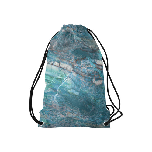 Marble - siena turchese Small Drawstring Bag Model 1604 (Twin Sides) 11"(W) * 17.7"(H)