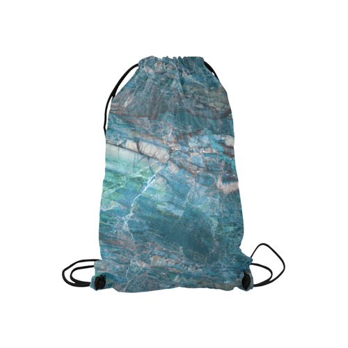 Marble - siena turchese Small Drawstring Bag Model 1604 (Twin Sides) 11"(W) * 17.7"(H)