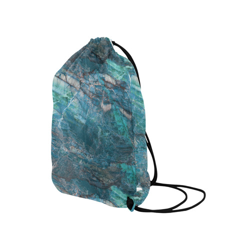 Marble - siena turchese Medium Drawstring Bag Model 1604 (Twin Sides) 13.8"(W) * 18.1"(H)