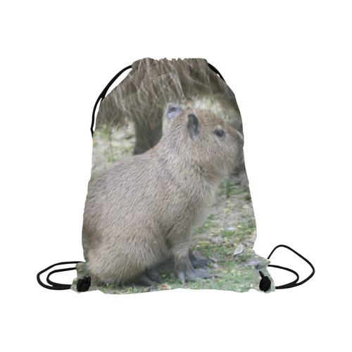 capybara baby Large Drawstring Bag Model 1604 (Twin Sides)  16.5"(W) * 19.3"(H)