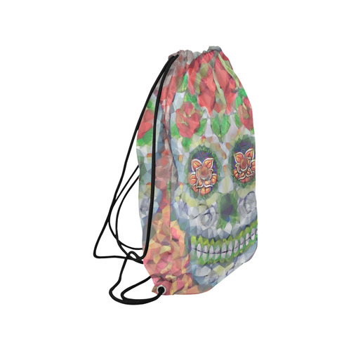 Polygon Skull Small Drawstring Bag Model 1604 (Twin Sides) 11"(W) * 17.7"(H)