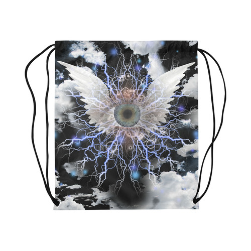 Winged Eye Large Drawstring Bag Model 1604 (Twin Sides)  16.5"(W) * 19.3"(H)