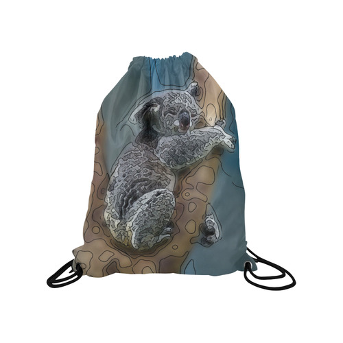 animal artstudion 16416 koala Medium Drawstring Bag Model 1604 (Twin Sides) 13.8"(W) * 18.1"(H)