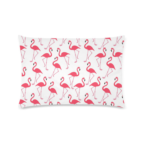 flamingos Custom Zippered Pillow Case 16"x24"(Twin Sides)