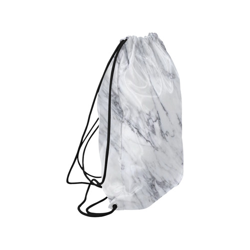 italian Marble,white,Trieste Medium Drawstring Bag Model 1604 (Twin Sides) 13.8"(W) * 18.1"(H)