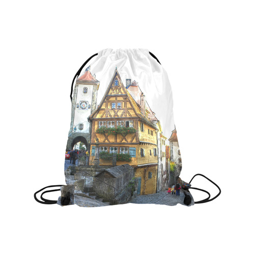 Rothenburg20150903_by_JAMColors Medium Drawstring Bag Model 1604 (Twin Sides) 13.8"(W) * 18.1"(H)