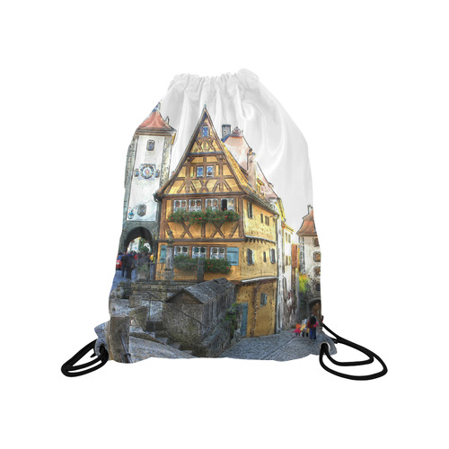 Rothenburg20150903_by_JAMColors Medium Drawstring Bag Model 1604 (Twin Sides) 13.8"(W) * 18.1"(H)