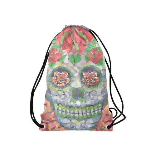 Polygon Skull Small Drawstring Bag Model 1604 (Twin Sides) 11"(W) * 17.7"(H)