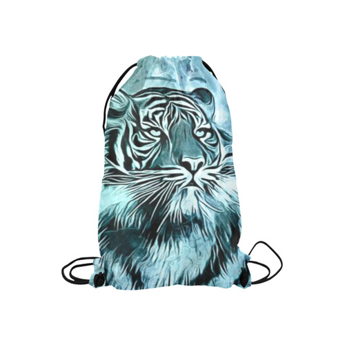 Watercolor Tiger Small Drawstring Bag Model 1604 (Twin Sides) 11"(W) * 17.7"(H)