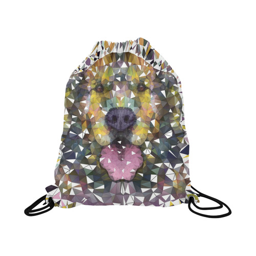 rainbow dog Large Drawstring Bag Model 1604 (Twin Sides)  16.5"(W) * 19.3"(H)