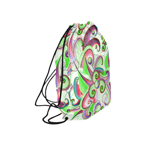 Jungle Flowers Large Drawstring Bag Model 1604 (Twin Sides)  16.5"(W) * 19.3"(H)