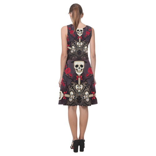 Rose Skulls Atalanta Casual Sundress(Model D04)