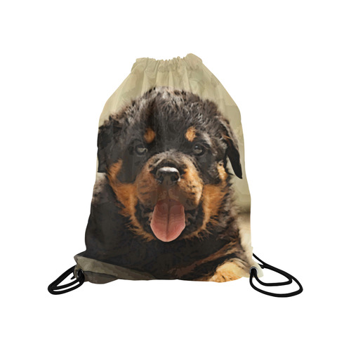 Rottweiler20150906 Medium Drawstring Bag Model 1604 (Twin Sides) 13.8"(W) * 18.1"(H)