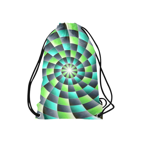 glossy spirals Small Drawstring Bag Model 1604 (Twin Sides) 11"(W) * 17.7"(H)