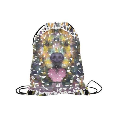 rainbow dog Medium Drawstring Bag Model 1604 (Twin Sides) 13.8"(W) * 18.1"(H)