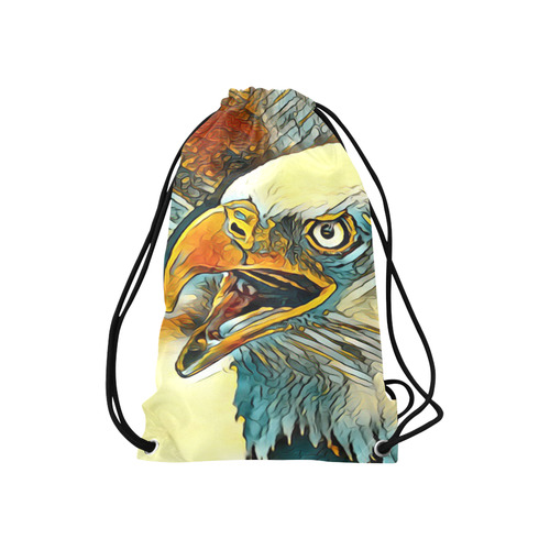 Animal_Art_Eagle20161201_by_JAMColors Small Drawstring Bag Model 1604 (Twin Sides) 11"(W) * 17.7"(H)