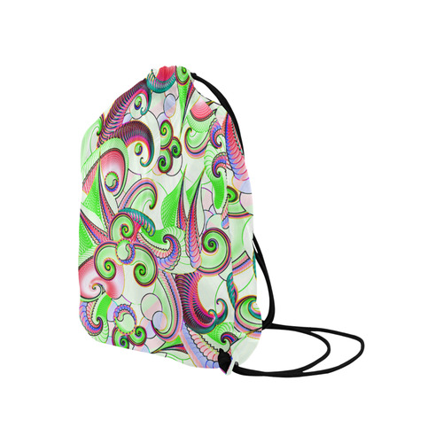 Jungle Flowers Large Drawstring Bag Model 1604 (Twin Sides)  16.5"(W) * 19.3"(H)