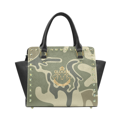 camouflage gloosh bag Rivet Shoulder Handbag (Model 1645)