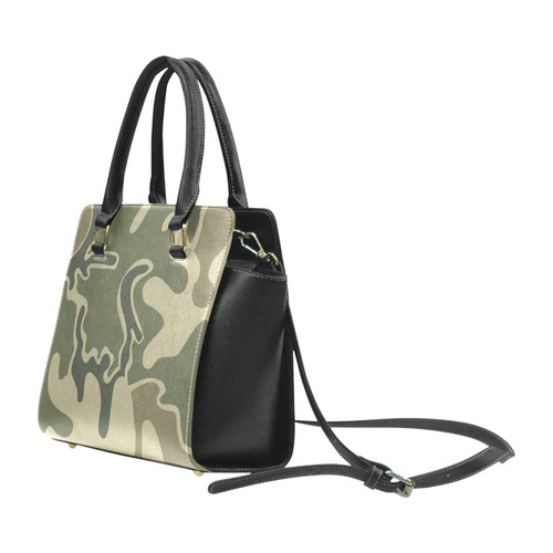 camouflage gloosh bag Rivet Shoulder Handbag (Model 1645)